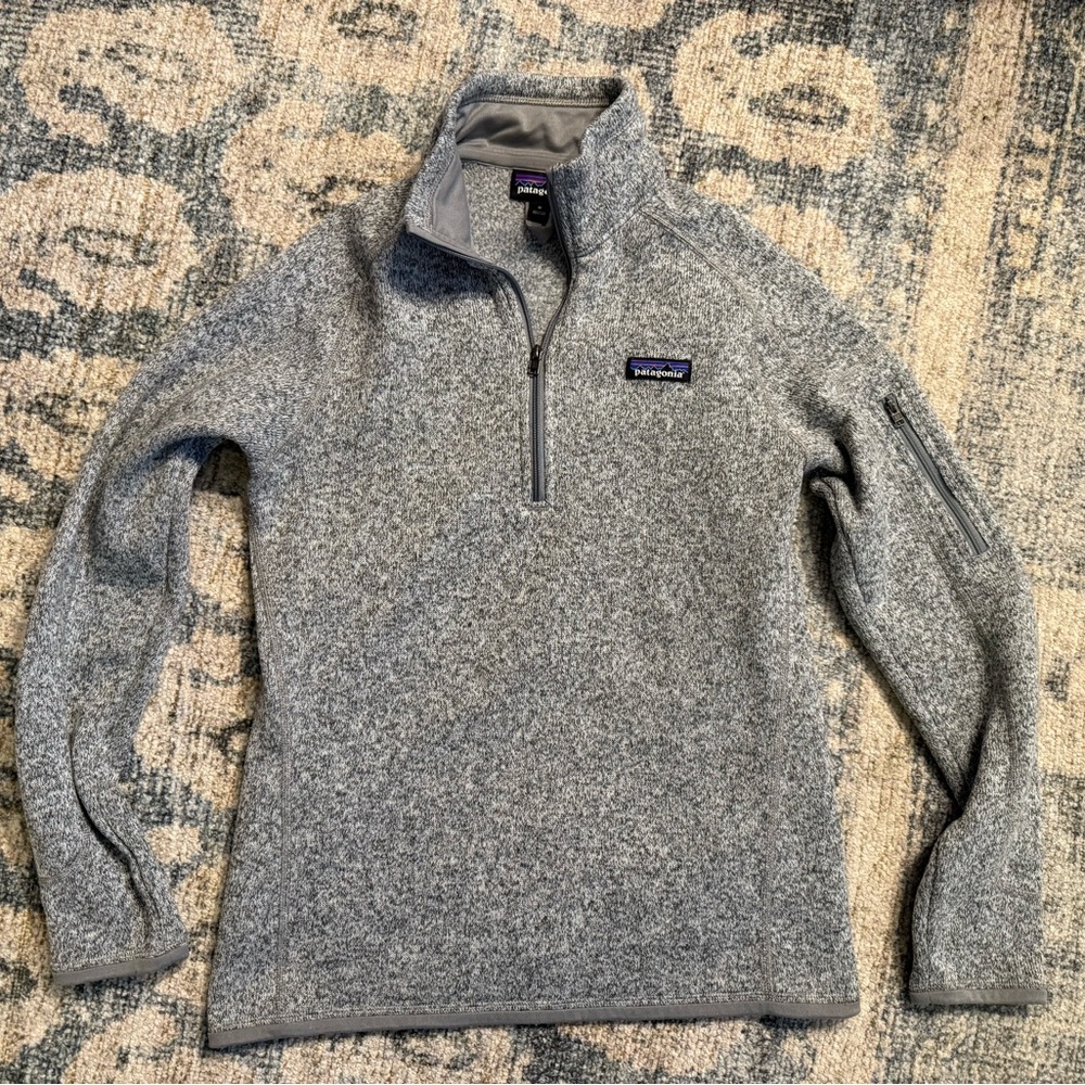 Patagonia Better Sweater‎ 1/4 Zip Fleece Grey Medium Excellent Condition